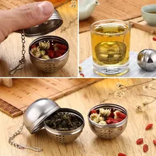 Ситечко для заварки чая из нержавеющей стали сетчатая ложка сосуд для специй шаровая Веревка Цепь портативная для еды Прямая 1 шт