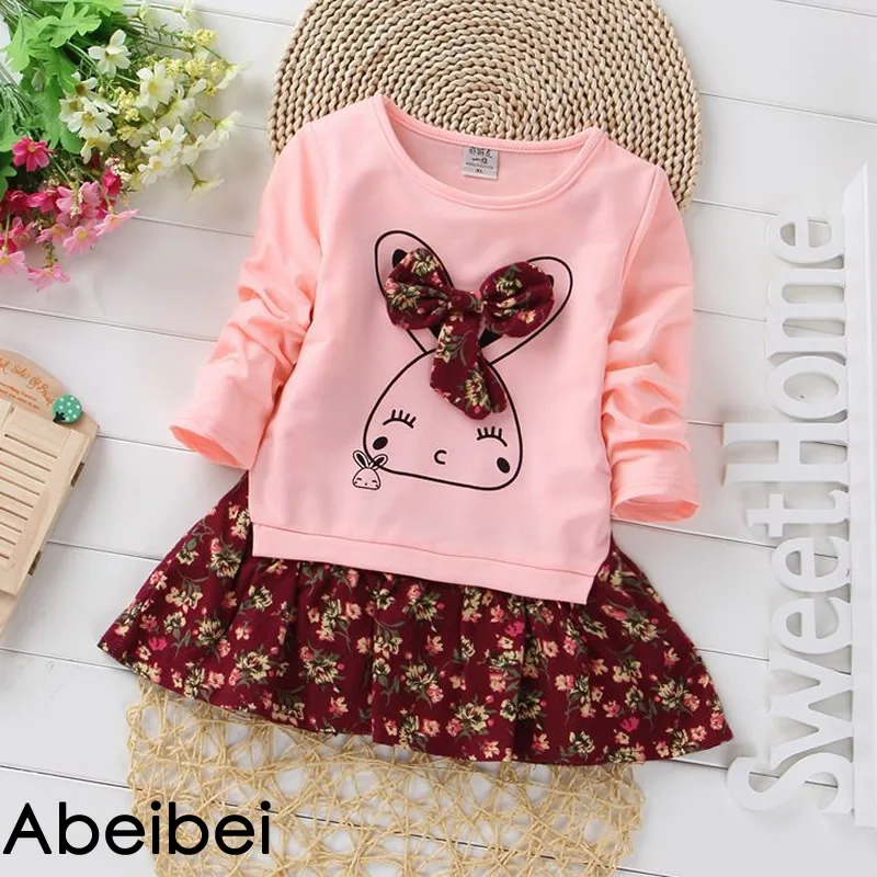 Новое поступление; весеннее цельнокроеное платье для девочек; детское платье розового цвета в стиле пэчворк; одежда для маленьких девочек;