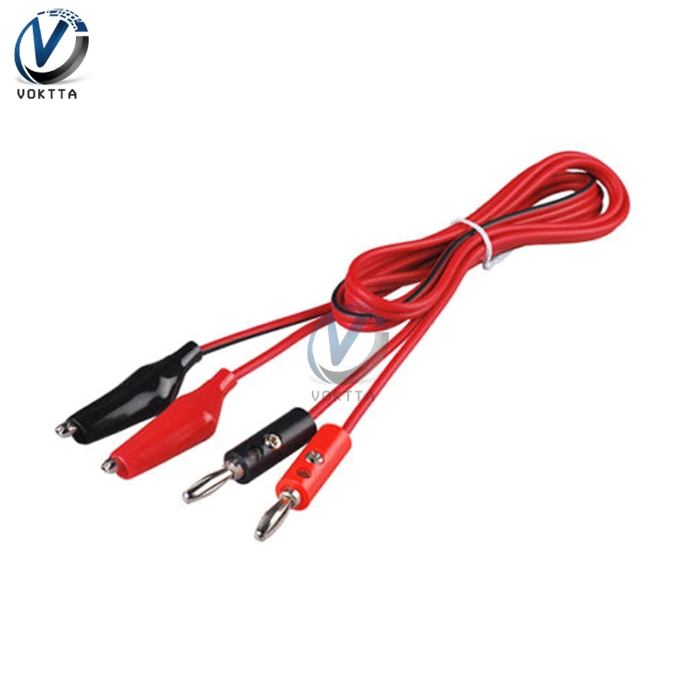 

1 Meter Alligator Clip Crocodile Lead Test Clip to Banna Plug Cable Connector Electrical Clamp Jumper Wire for Multimeter