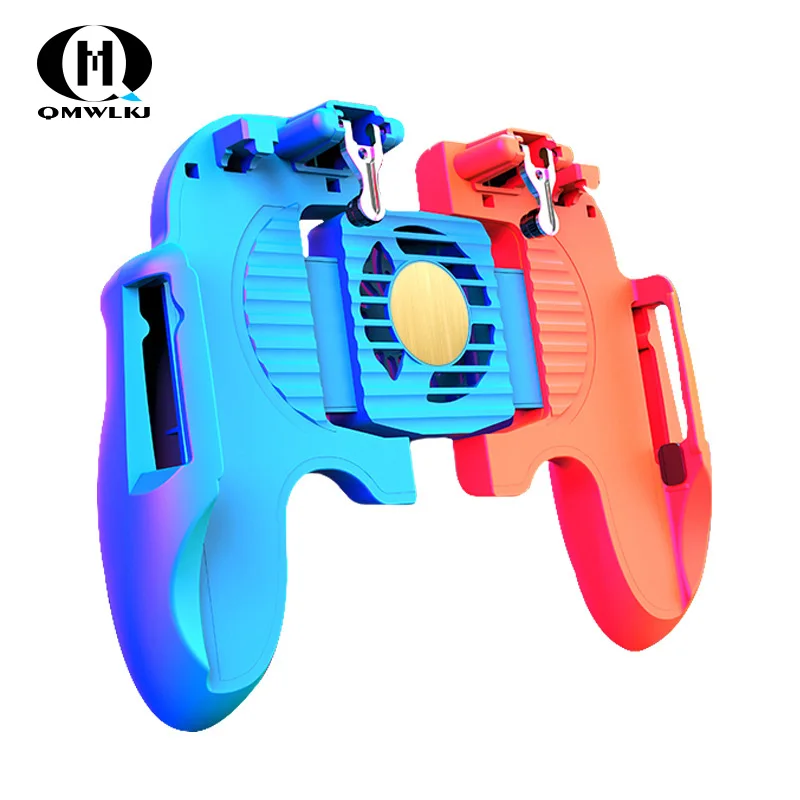 

PUBG Mobile Controller Gamepad L1R1 Trigger Aim Key Button Gamepad with Cooler Cooling Fan For iOS Android Joystick