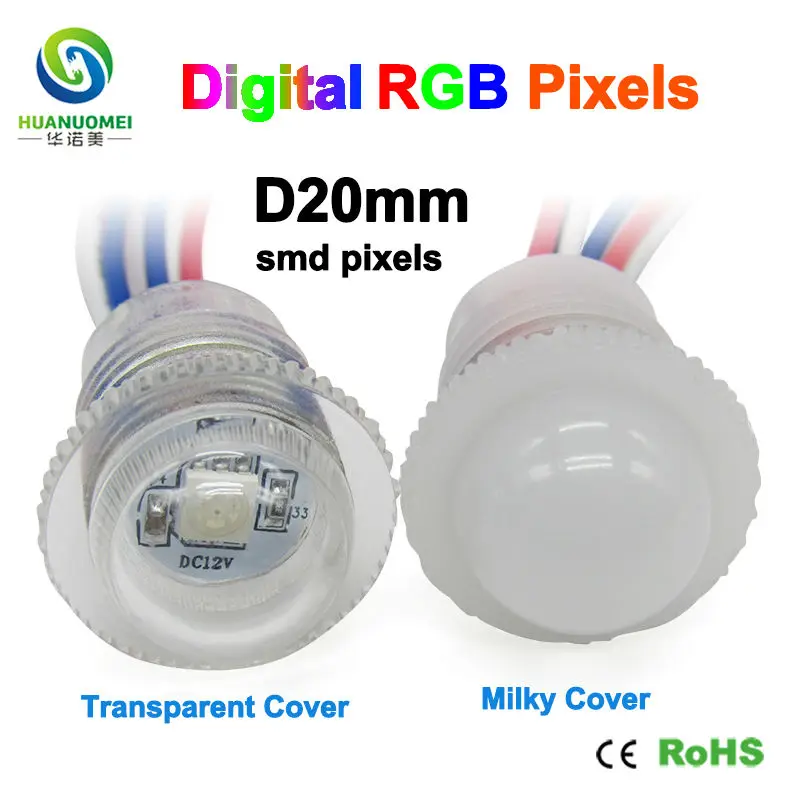20 шт. ucs1903 мм led rgb пиксельный модуль световая рекламная коробка светодиодный 12 В