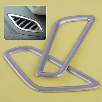 

DWCX 2pcs Set Chrome Plated Dashboard Air Vent Trim Cover Bezel ABS Plastic Car Styling Fit for Hyundai Elantra Avante 2016-2017