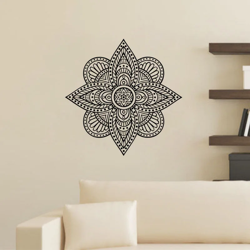 Creative Mandala Wall Stickers Indian Pattern Vinyl Decals Removable
