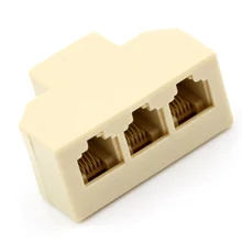 3 шт.-RJ11 Сплиттер 6P4C 1to3 женский телефонный сплиттер, трехходовой телефонный разветвитель, RJ11 Телефонная розетка Jack конвертер