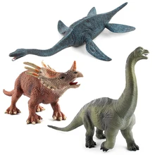 Jurassic Plesiosaurs Brachiosaurus Dinosaurs Models Plastic Parasaurolophus Animal Action Figures Collection Toys E