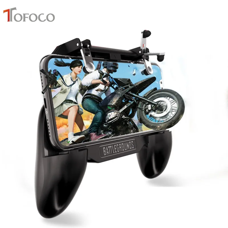 SR Pubg Controller Gamepad Pubg Mobile Trigger L1R1 Shooter Joystick Game Pad Phone Holder Cooler Fan 2000/4000mAh Power Bank