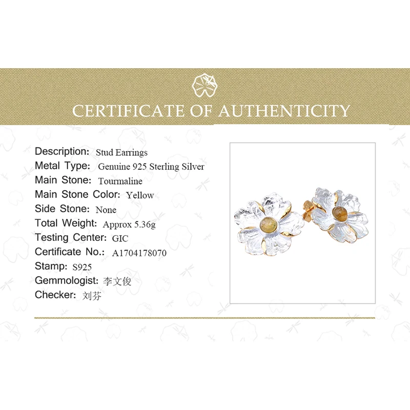 Lotus Fun Real 925 Sterling Silver Earrings Natural Gemstone Original Handmade Fine Jewelry Peony Flower Stud Earrings for Women - Image 6