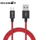 Image BlitzWolf 1m 1.8m 2.5m 2.4A Micro USB Braided Fast Charging Data Phone Cable For Samsung For Xiaomi Android Smart Phones