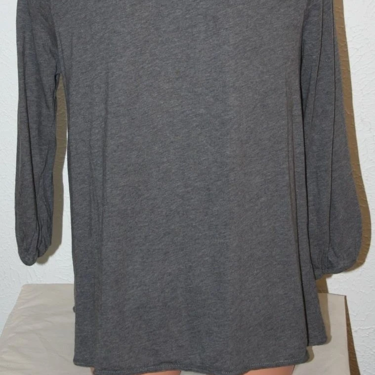 AMERICAN EAGLE Medium Gray Blouse Shirt Top 3/4 Slv Chest: 45 Womens (2)