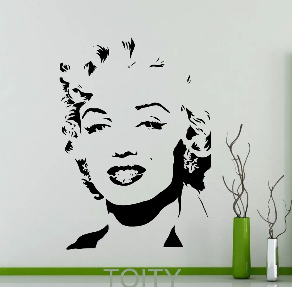 Marilyn Monroe Wall Sticker Retro Pop Star Vinyl Decal Classic Art