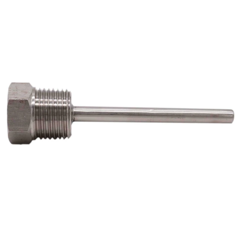 Thermowell Homebrew, 5.3mm ID 3.5 "(90mm)L, 1/2" NPT, 6.5mm OD
