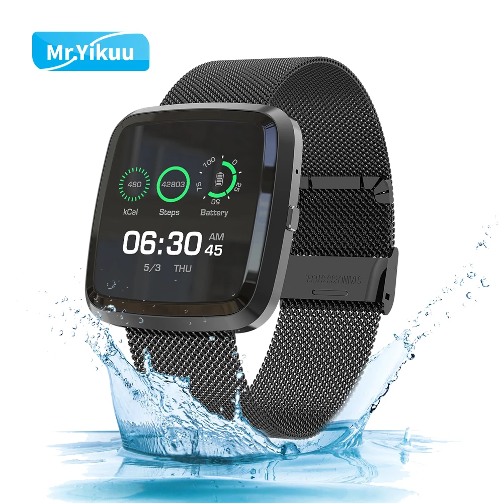 

Smart Watch Bracelet T2 Bluetooth Wirstband Square Sport Metal Strap Band Fitness Tracker Week Remote Control For IOS Android