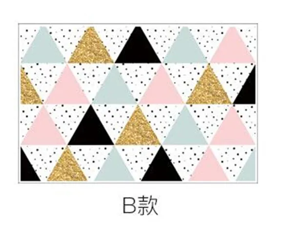 ПВХ коврик для столовых приборов коврик для обеденного стола Красочные золотые геометрические салфетки водонепроницаемые теплоизоляционные Нескользящие подставки подставка - Цвет: Colorful triangle