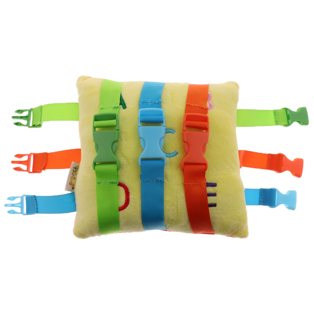 Nove Soft Buckle Pillow Educational Basic Life Skills Baby Toddler Learn to Dress Toy - Buckle Puzzle Teaching Aids