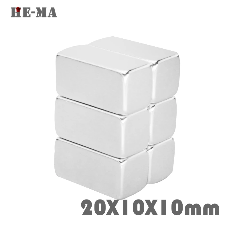 Imanes 5 шт. 20x10x10 неодимовый магнит постоянный супер сильный мощный магнитный он-ма
