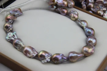 

Eternal wedding Women Gift word 925 Sterling real Natural freshwater Baroque has a nuclear Purple Pearl Necklace, semi-fi