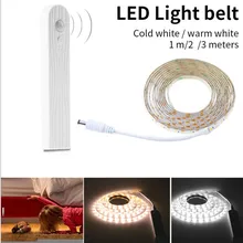 Светодио дный свет, шкаф кухня лампа с движение активированный кровать свет движения PIR Сенсор USB Светодиодные ленты Light шкаф лампы ленты ПК Назад