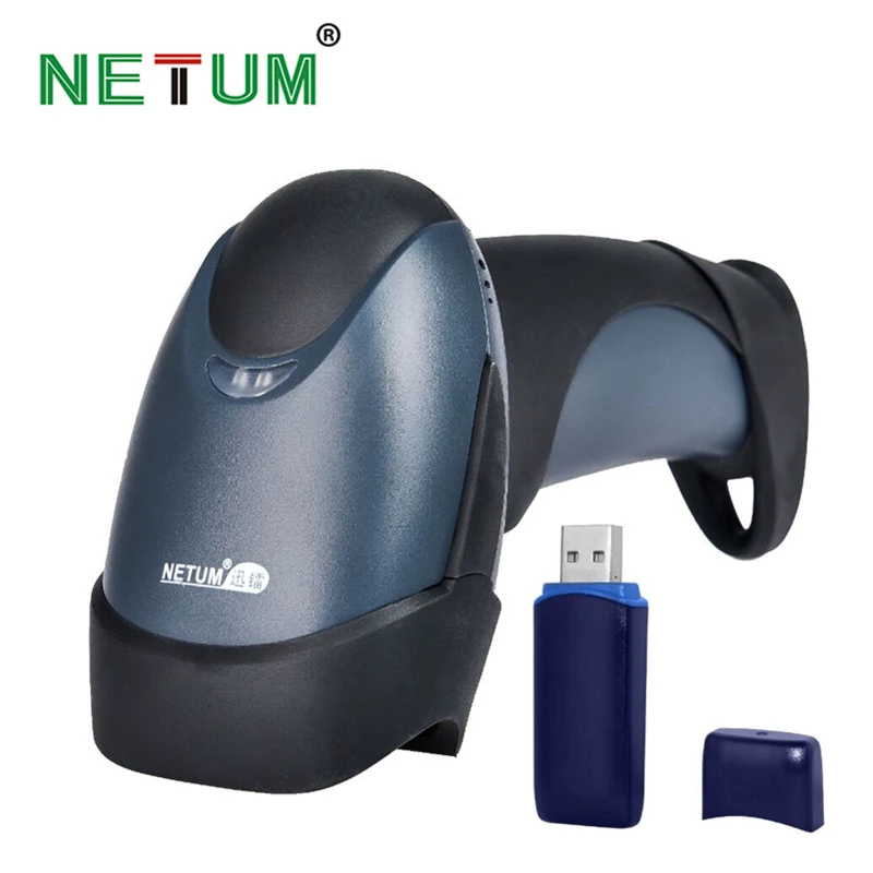 

New NETUM M2 Wireless Barcode Scanner Handheld 1D Reader 130nm LED Light 1600mAh Scanner Compatible With Windows Android IOS