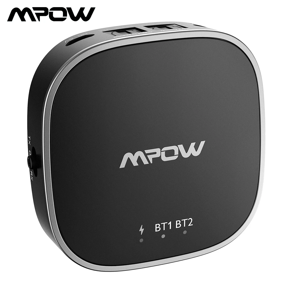 

Mpow Bluetooth 5.0 Transmitter Receiver APTX/APTX HD/APTX LL Wireless Adapter With Digital Optical Toslink Aux Cable Connection