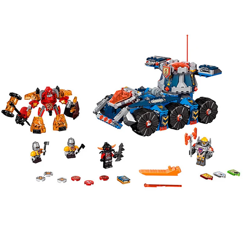 LEPIN Nexo Knights Axl s Tower Carrier 704 PCS Model Building Blocks Toys Minifigures Bricks Toys