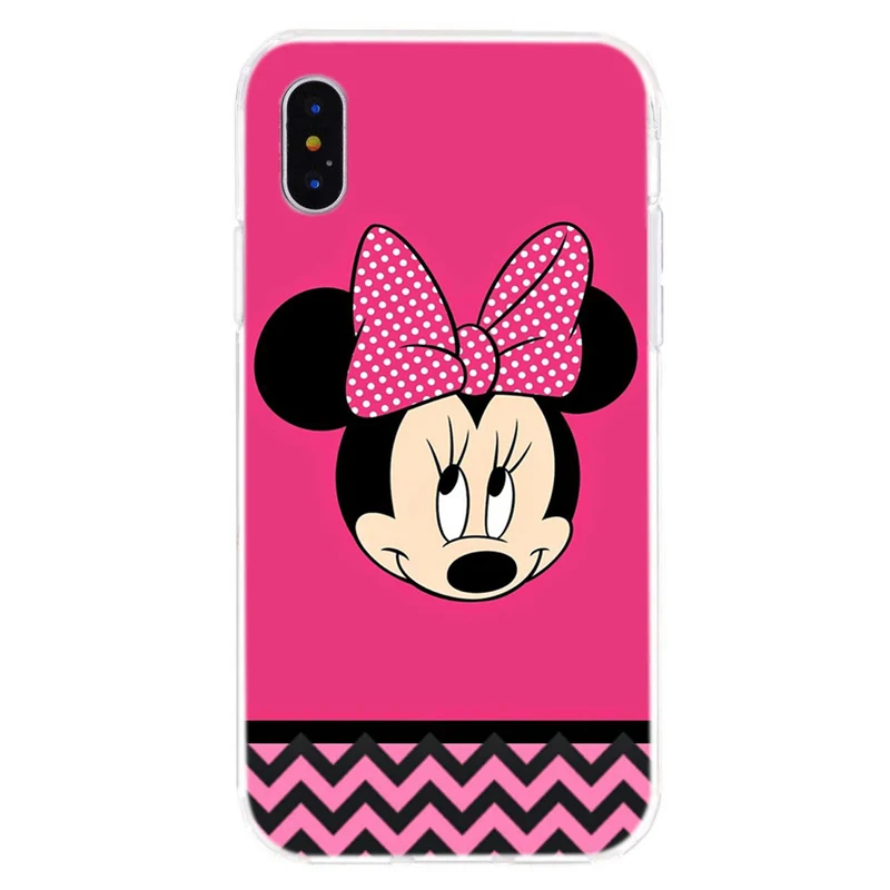Чехол для Телефона iPhone X XS XR из мягкого силикона ТПУ с рисунком Микки и Минни iphone 6 S