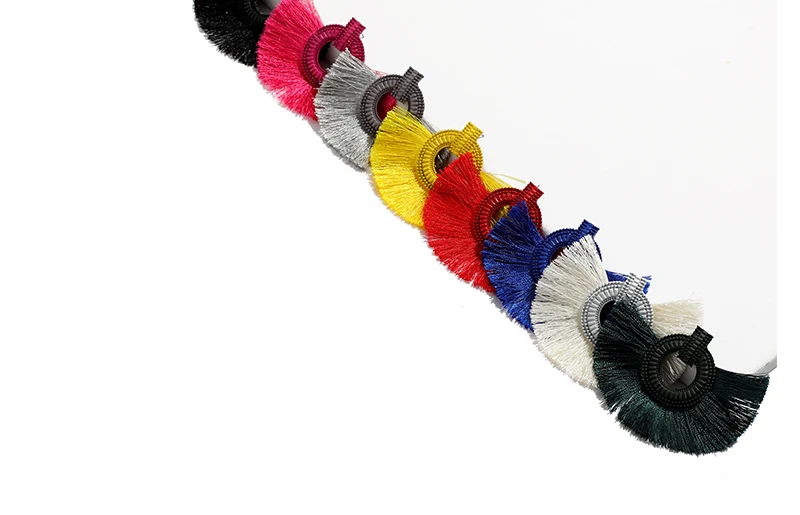 Bohemain Women Tassel Earrings Bijoux Cotton Vintage Fan Fringe Statement Earings Fashion Jewelry Wedding Drop Earrings (5)