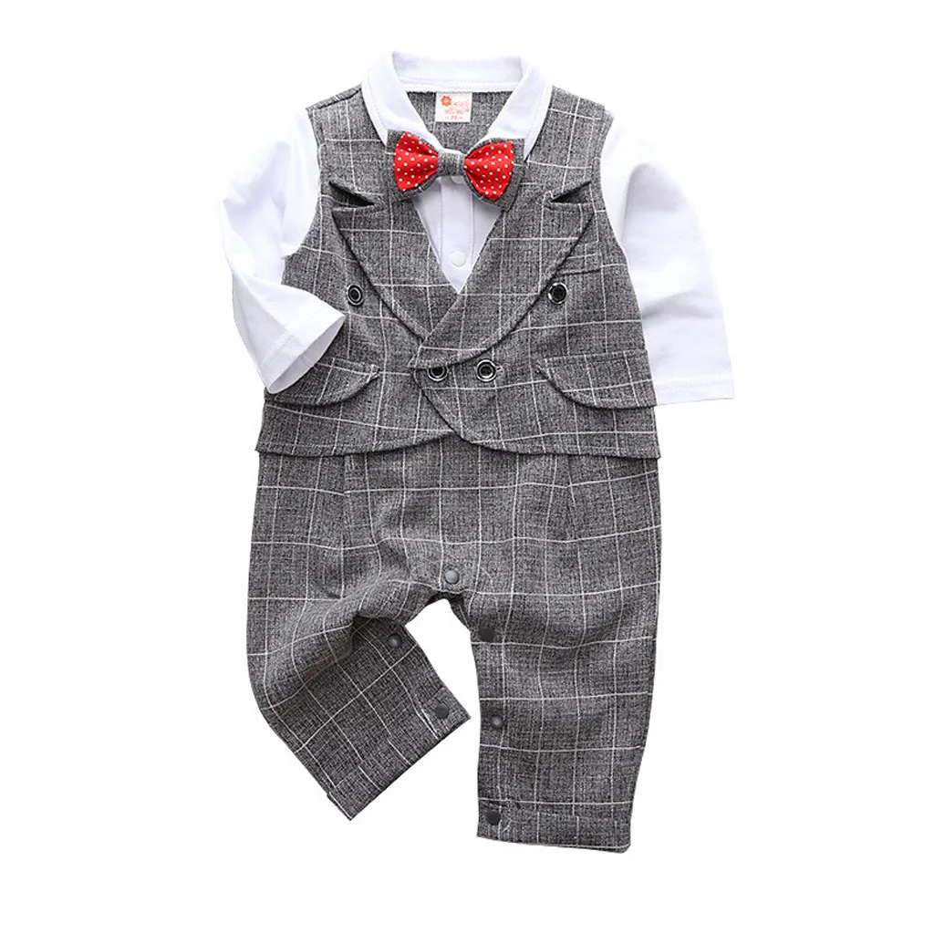 

4PC Toddler Baby Boy Bowtie Gentleman Vest T-Shirt Pants Wedding Suit Cloth Sets autumn kids clothes 2019 conjunto infantil#30PY