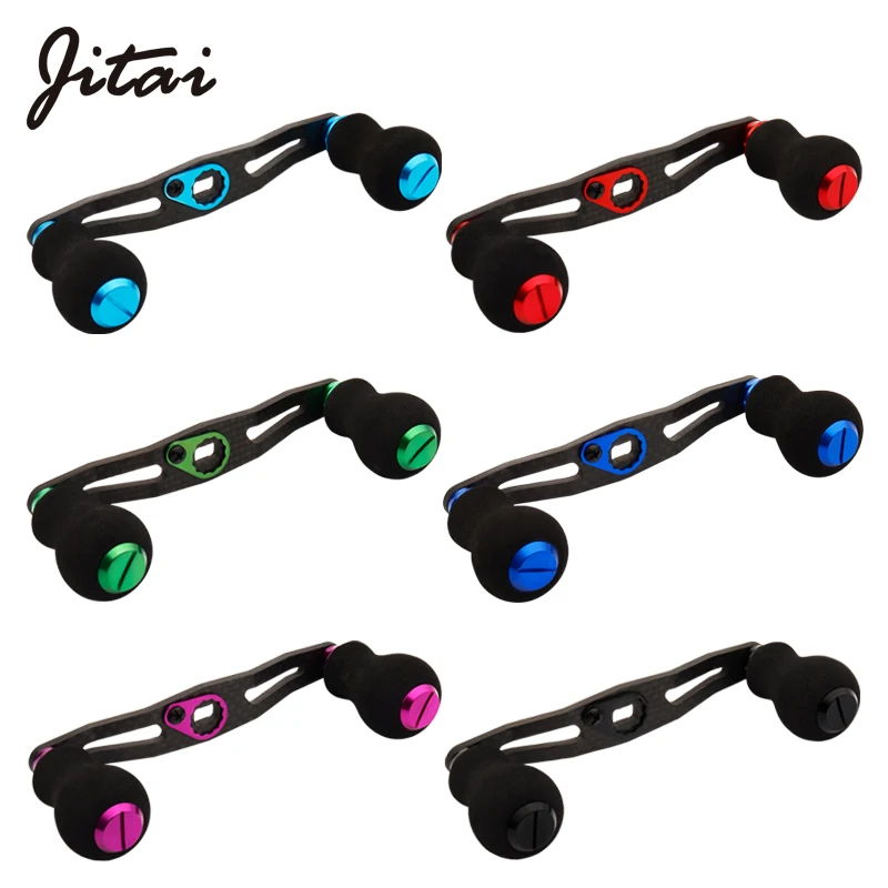 

JITAI 8*5/7*4MM Hole Carbon Fiber Fishing Reel Handle For Baitcasting/Spinning Wheels Black EVA Knobs Fishing Accessories Rocker