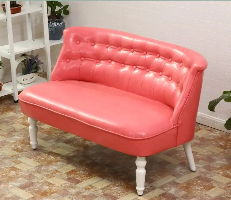Upholstered Contemporary Modern Loveseat Sofa PU Leather For Living Room or Kids Room Furniture Chesterfield 2 Seater Sofa Couch