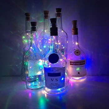 

Sale LED cork copper wire string lights LED Wine Bottles String Light Home Wedding party decoration LED Starry Fairy Lights Q30