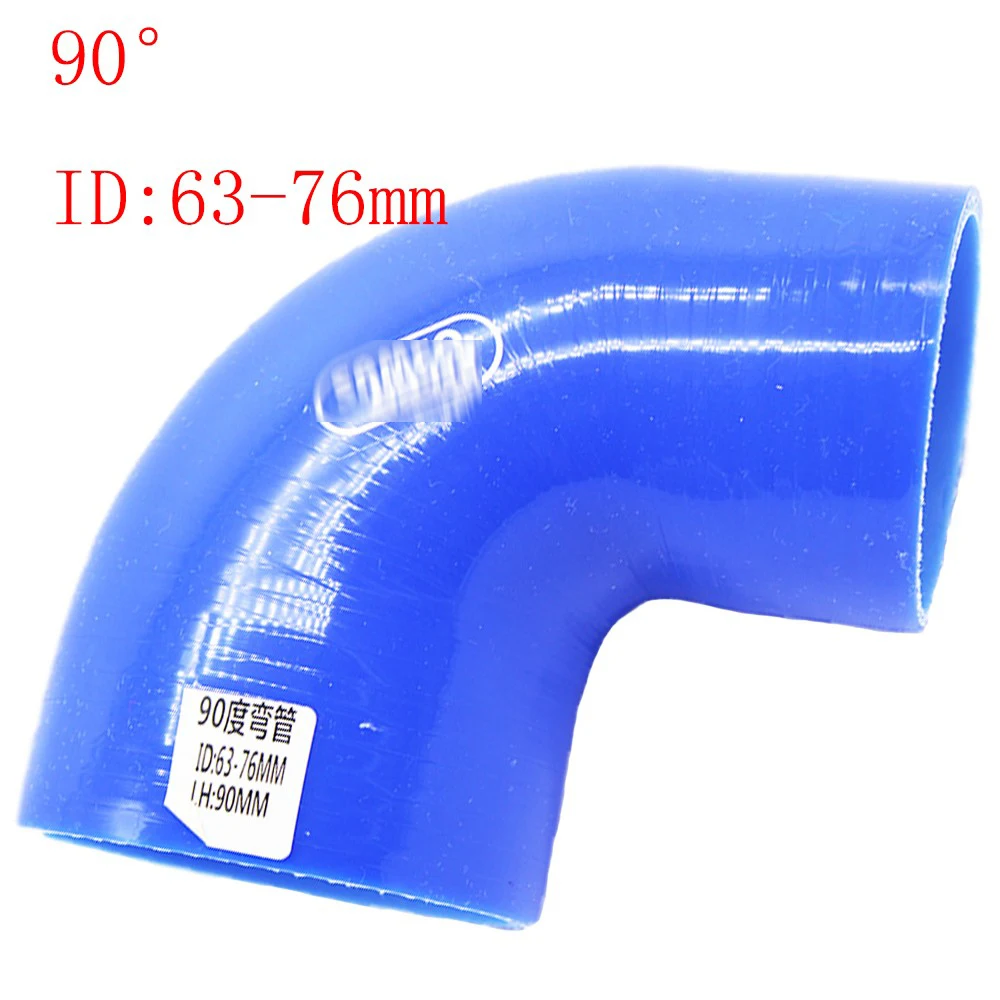 

Universal ID:63mm-76mm ID:2.5"-3" Silicone 90 Degree Elbow Reducer Turbo Pipe Hose Air Intake Pipe Intercooler silicone pipe