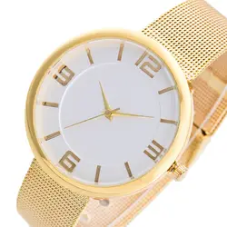 Модные Повседневное творческой любовника часы Для женщин кварцевые наручные мужские часы с сетчатым ремешком Для женщин часы-браслет Relogio
