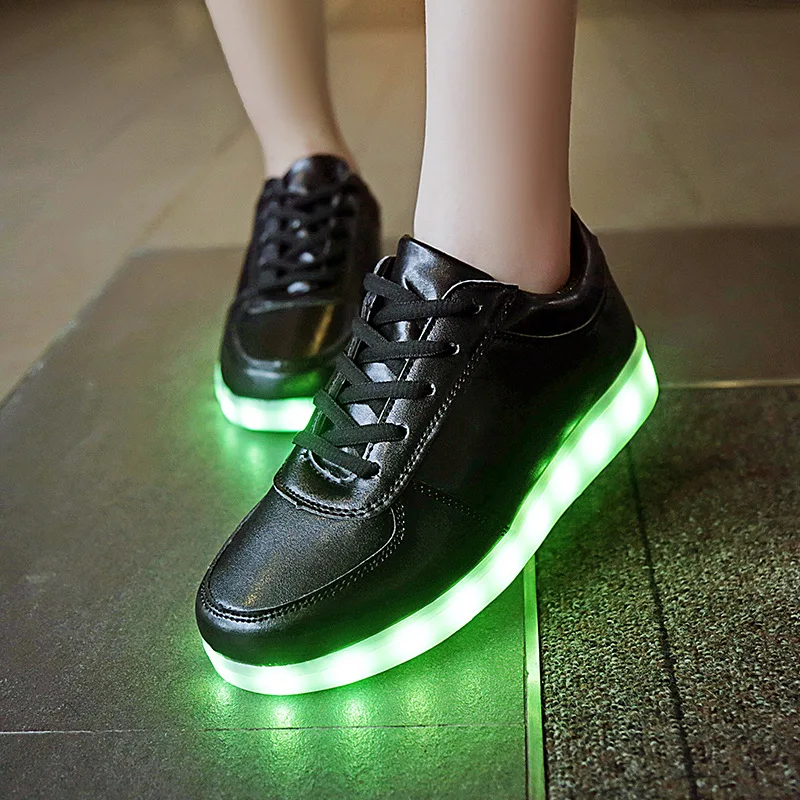 KRIATIV USB شحن متوهجة رياضية الأحذية Feminino الأطفال led أحذية الرضع تضيء سلة الصمام النعال مضيئة رياضية