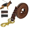 Braided Real Leather Dog Leash K9 Walking Training Leads for German Shepherd Golden Retriever 1.6cm width for Medium Large Dogs ► Photo 1/6