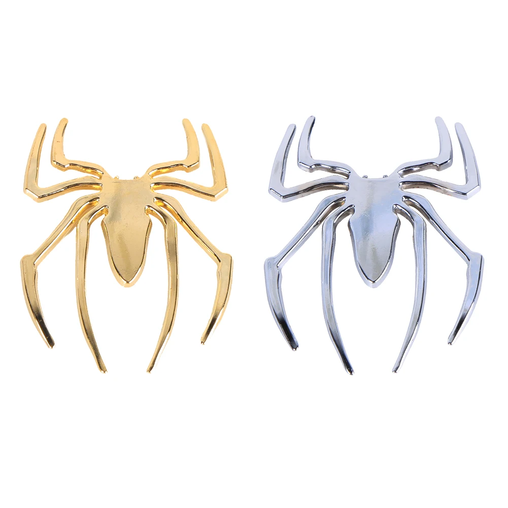 

Car-styling Metal Spider Stickers on Cars 3D Electroplated Decals Accessory Automobiles AutoTail Body Window Decoration Trinket
