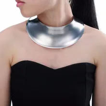 Gargantilla Collar Babero Declaración de Joyería de Moda de Plata de Oro Del Encanto de la Belleza