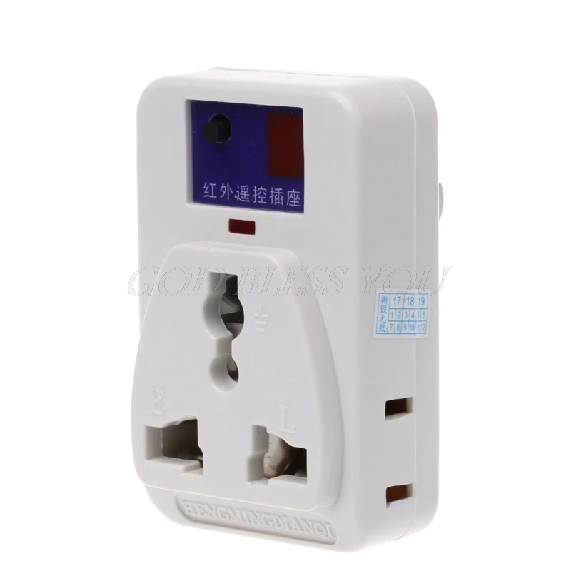 

AC Power Energy Saving IR Infrared Wireless Remote Control Outlet Switch Socket