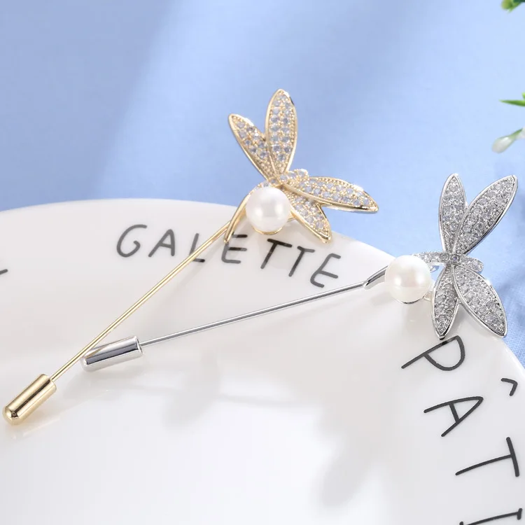 Cute Enamel Flamingo Brooch Pin – Simulated Pearl Bird Scarf Pin In 4 Colors - View #4