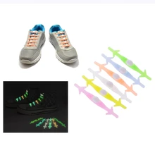 Силиконовые шнурки для обуви для женщин и мужчин эластичные светящиеся беговые кроссовки с шнурками