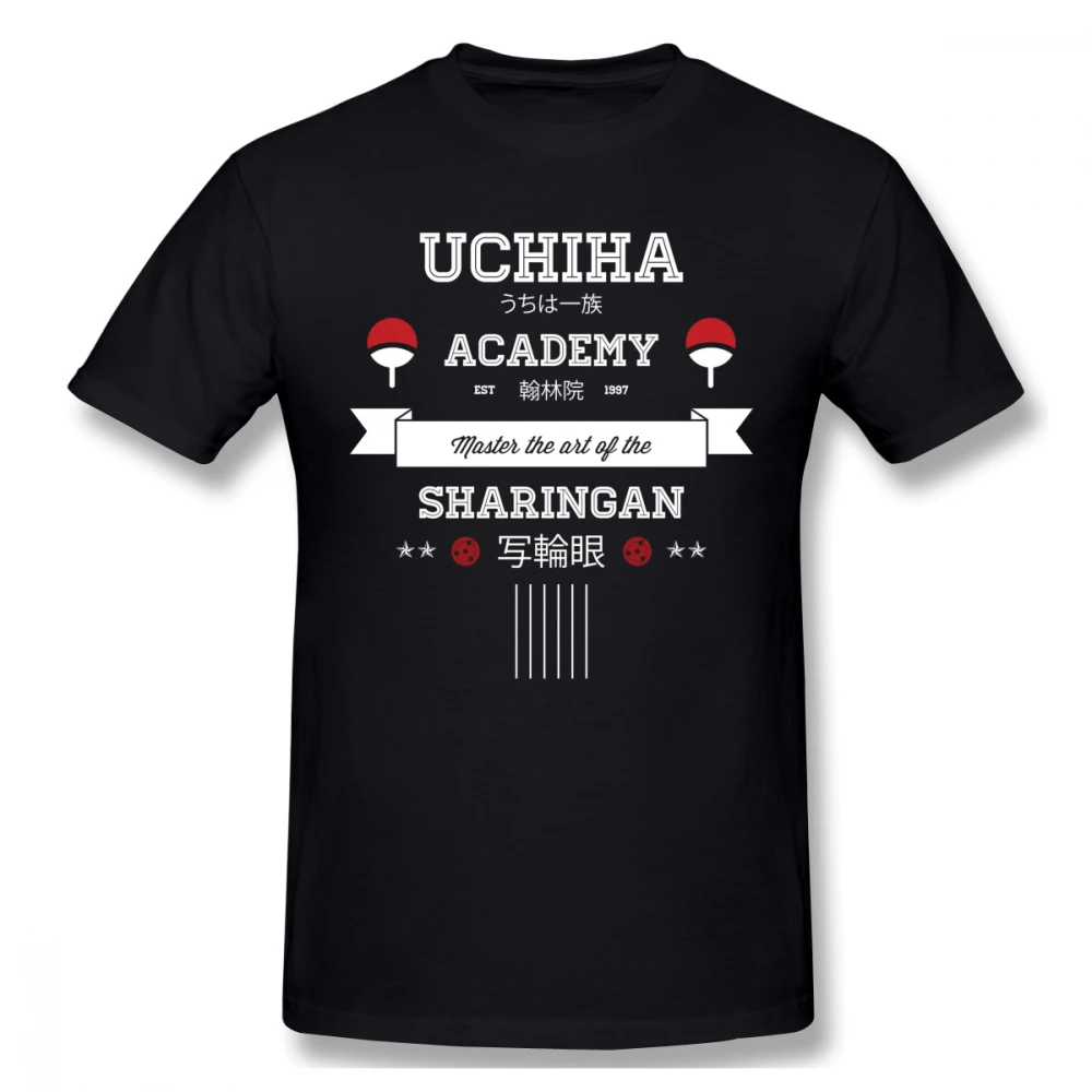 Мужские рубашки Naruto с Uchiha Academy Мужская одежда дешевая цена футболка для мужчин