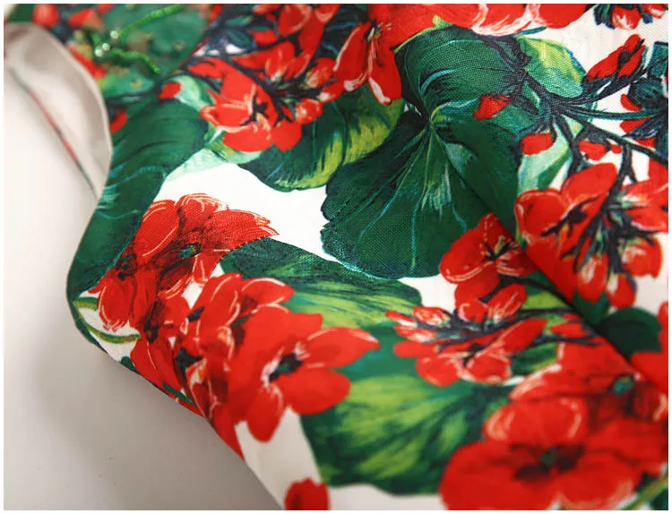 LD Linda della взлетно-посадочной полосы моды летнее платье Для женщин рукавов Великолепная Цветочный принт Аппликации Винтаж Элегантный мини короткое платье;