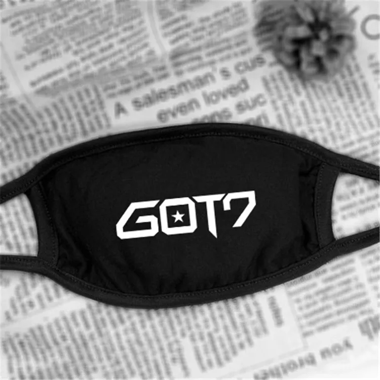 Анти got7 новая черная хлопковая Пылезащитная маска рот kpop got7 коллективный альбом jb k-pop Маски Рот Муфельная got7 лицо респиратор лицо