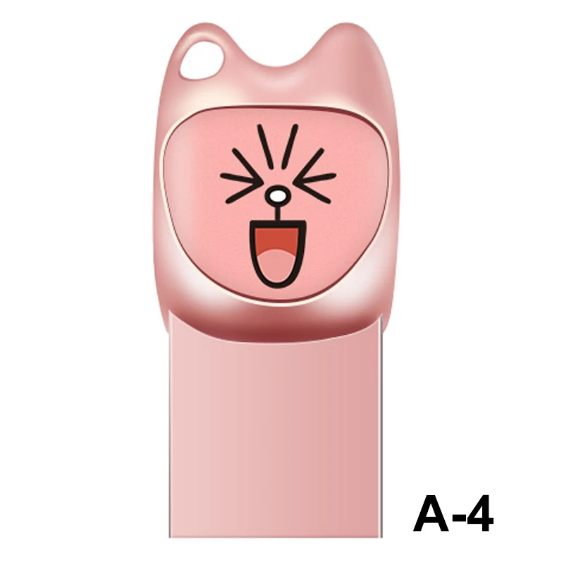 A4RoseGold Милые Мультяшные USB флеш-накопители, 64 ГБ, флеш-накопители, Personalizado, 32 ГБ, 16 ГБ, 8 ГБ, флеш-накопители, USB флешки для пары, девушки, свадебный подарок - Цвет: A4RoseGold