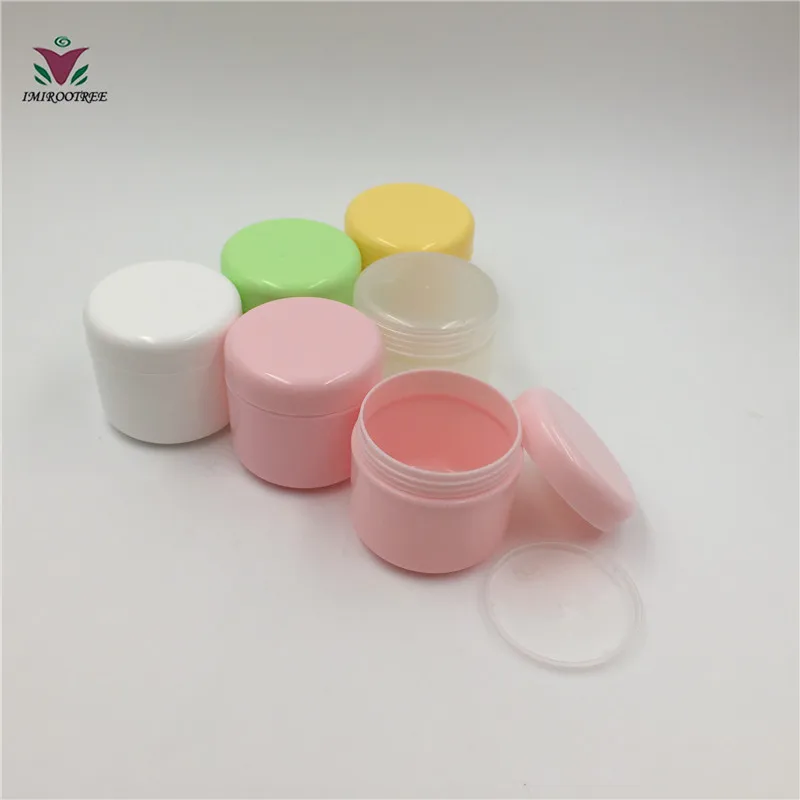 20g 30g 50g 100g إعادة الملء زجاجات البلاستيك تجميل فارغ جرة وعاء السفر لوشن كريمي للوجه التجميل الحاويات
