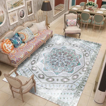 

Large Vintage Carpet Living Room American Bedroom Rug Nordic Sofa Coffee Table Floor Rug Soft Home Customized Rugs And Carpets