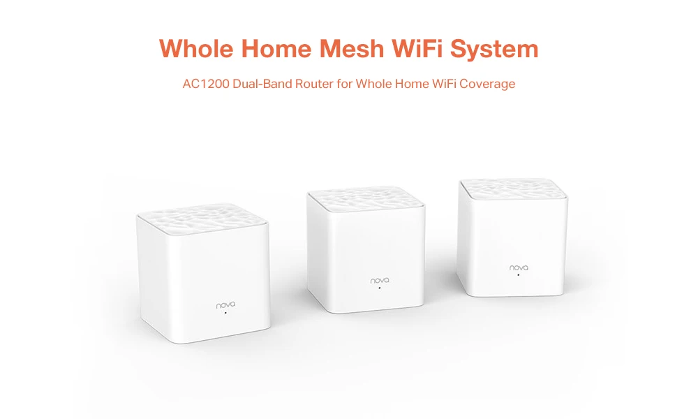 wifi amplifier 5g Tenda Nova MW3 Wifi Router AC1200 Dual-Band for Whole Home Wifi Coverage Mesh WiFi System Wireless Bridge, APP Remote Manage wireless wifi amplifier