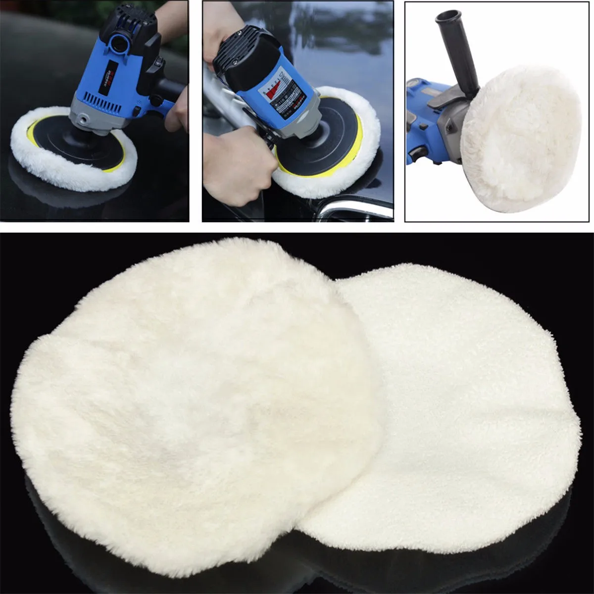 150 mm Lambs Wool Polishing Car Polishing Pad Polish Waxing Pads
