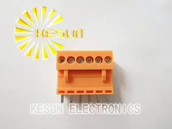 

200PCS HT396 HT396K + HT396V 6Pin 3.96mm Straight Pin Plug-in Screw Terminal Block ROHS