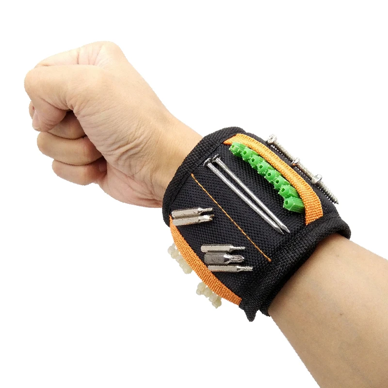 Geoeon Multi-function Magnetic Wristband Portable Tool Bag Electrician Wrist Tool for Holding Screws, Nails, Drill Bits A35