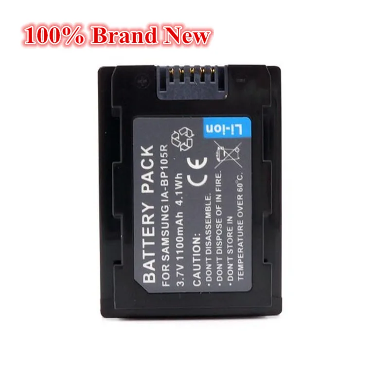 Аккумулятор 1100 мА · ч для Samsung 100% BP105R IA-BP105R F501 F530 SMX-F500 F910 F920 H320 HMX-F900 | Электроника